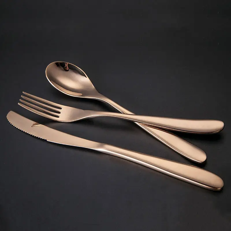 Luxurious metal table ware cutlery set handmade classic stylish wholesale new fancy traditional stainless steel cutlery set