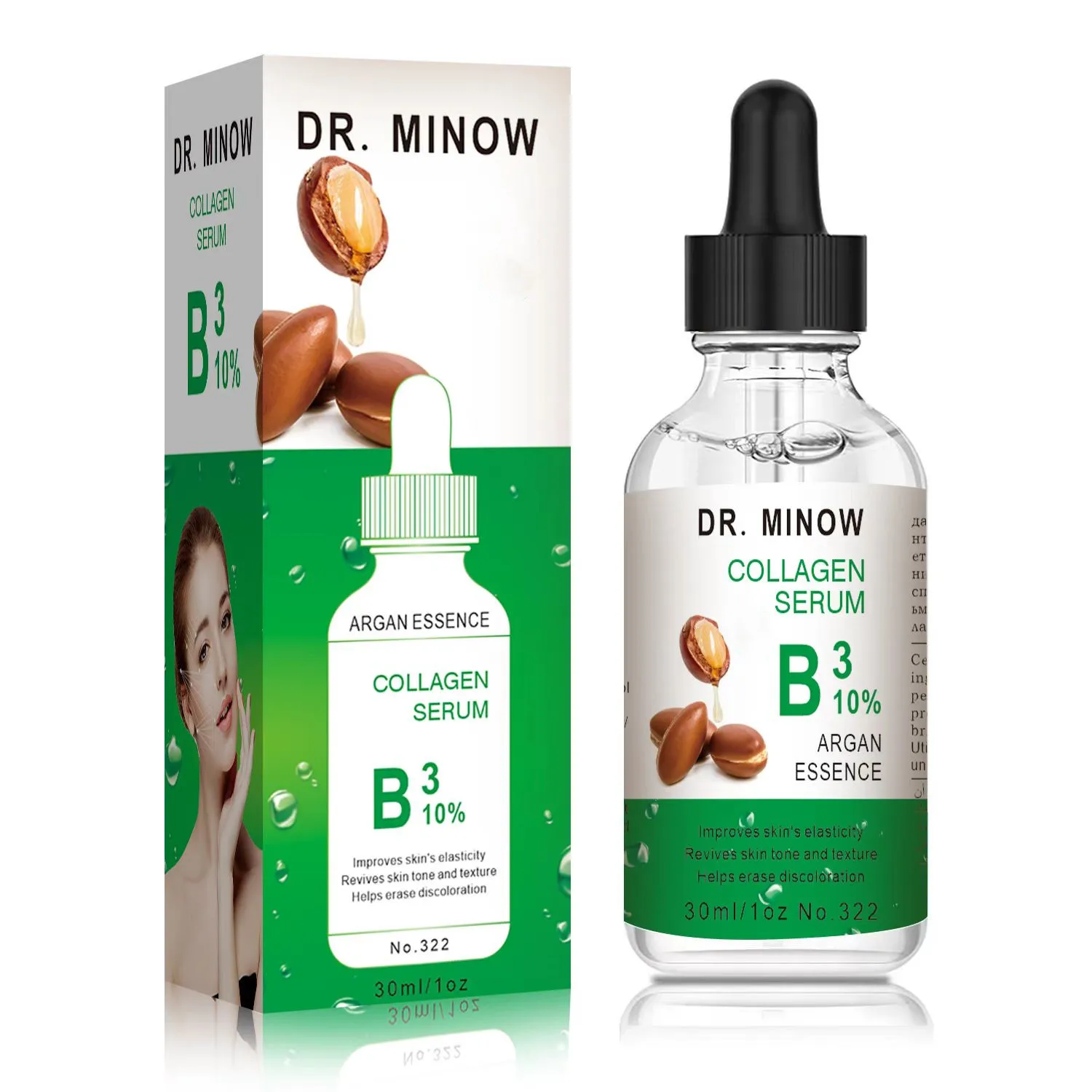 DR.MINOW Skin Care Liquid 3 Bottles Hydro Aqua Peeling Vitamin C Serum For Face Cleaning Whitening Serum