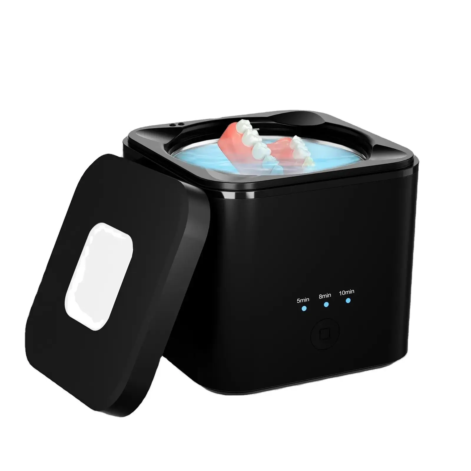 UV Ultrasonic Cleaning Machine Portable Ultrasonic Cleaner for Dental False Teeth Aligner Retainer Mouth Guard Jewellery Watches