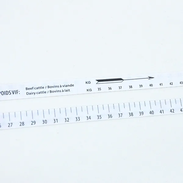 Wintape Calf Animal Weight Monitor and Control Tape Measure a English and French Weight Scale for Veterinarian Clinics