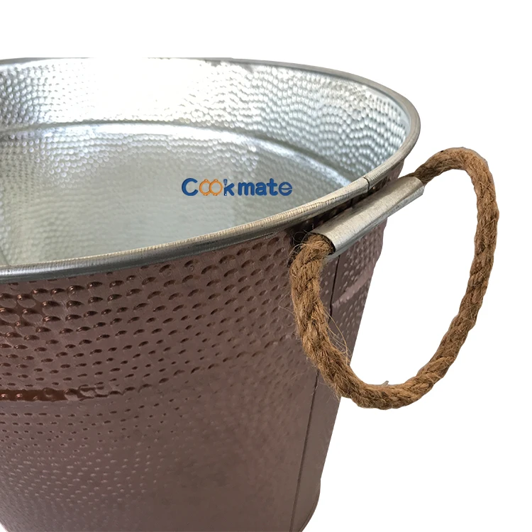 Painting Oval Metal Beer Ice Tin Buckets With Handles China Supplier bar Accessories