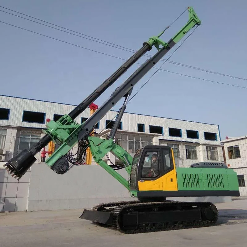 Rotary drilling rig adopts 3 section telescopic drill pipe 360 degree rotary drilling and piling