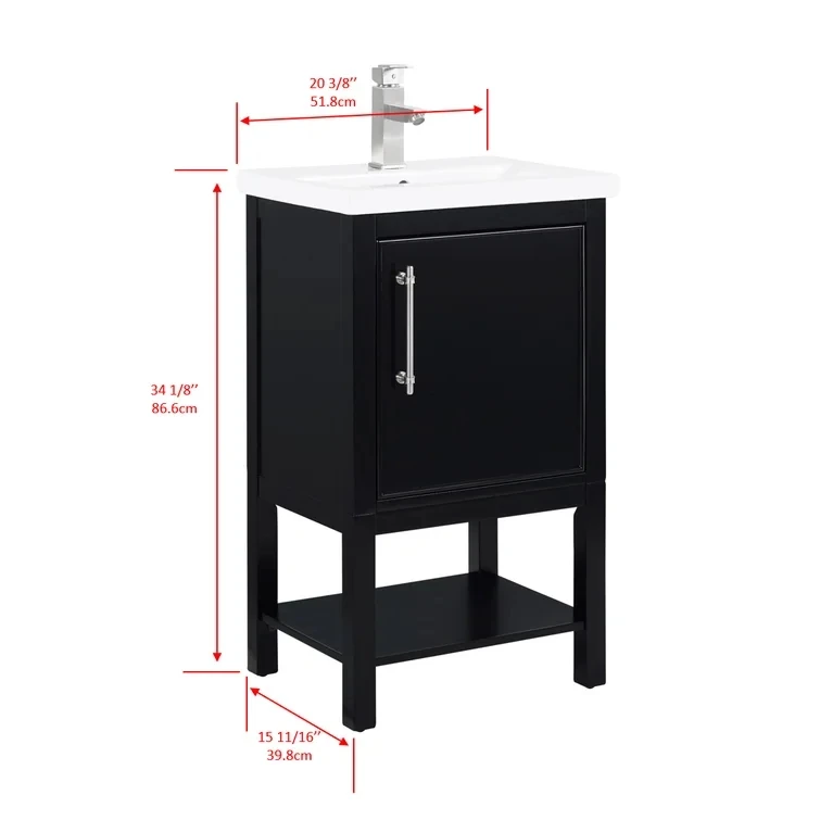 Top Selling European Style MDF Single Sink Vanity Bathroom Cabinets Home Furniture