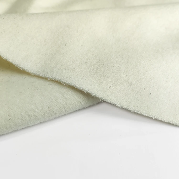 Free samples high grade custom white 100% wool fabric double side small MOQ 760 gsm