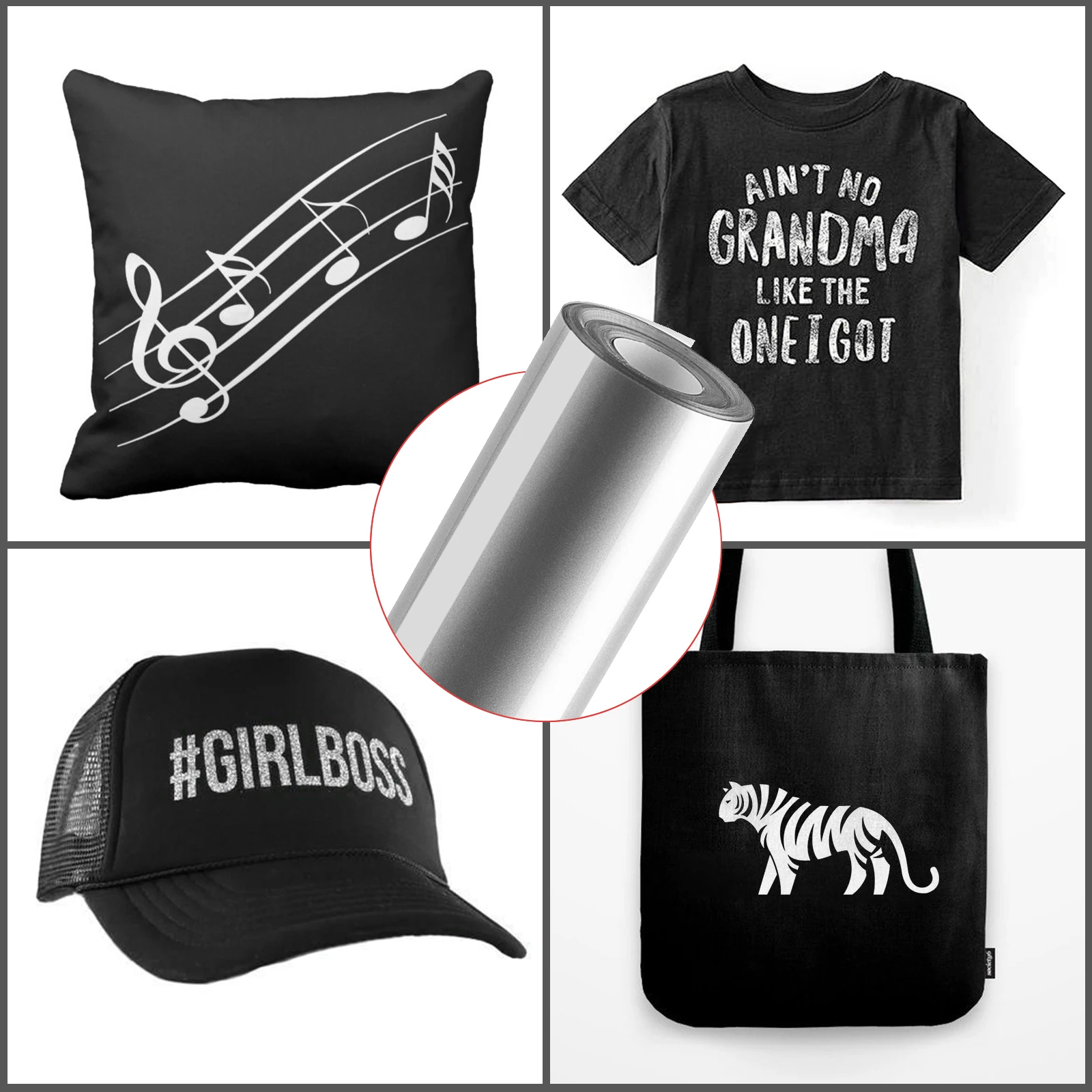 Nicapa Grey Printable Vinyl Heat Transfer Film HTV Sheets for t/shirt printing