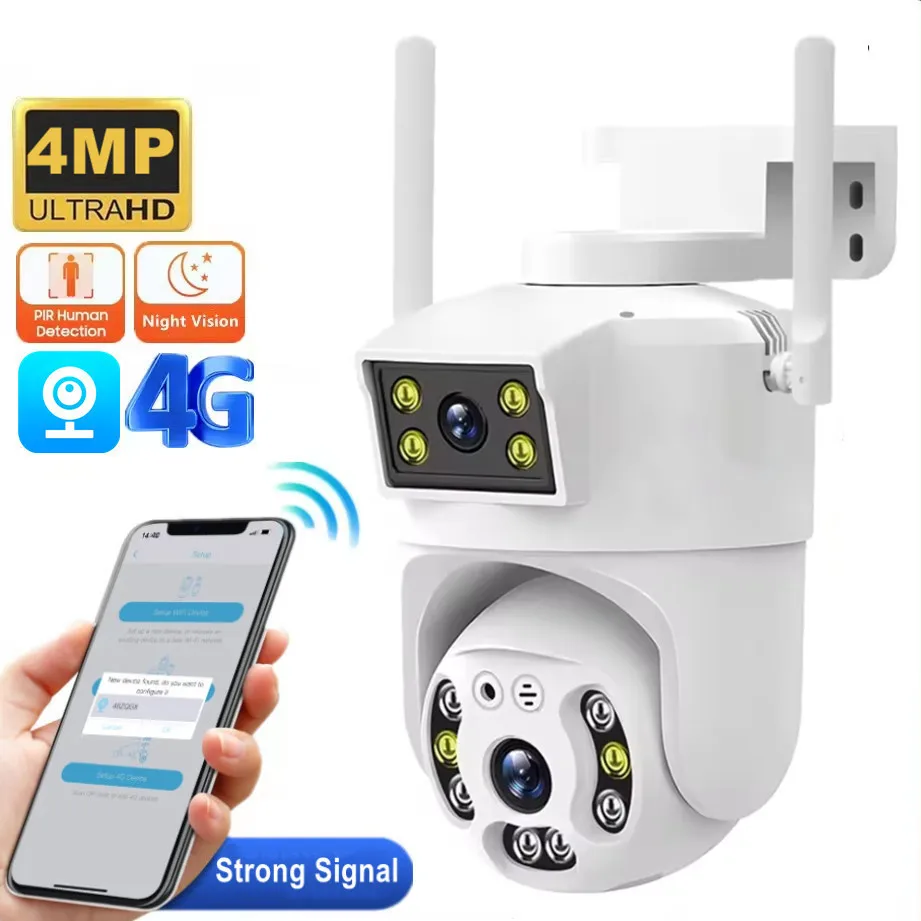 V380Pro 4MP 4G Wi-Fi IP-камера видеонаблюдения