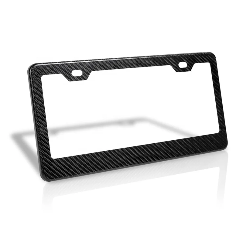 100% Real Carbon Fiber Universal License Plate Cover Frame