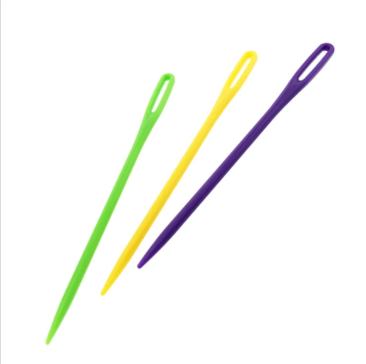 Large Eye Stitching Needles Plastic Loom Crocheting Hand Knitting Punch Needle Kit Felt Set DIY Tools Needlework Supplies