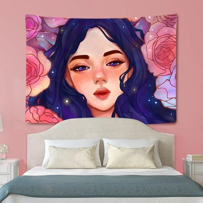 2022 living room black girls new tapestries wall decoration