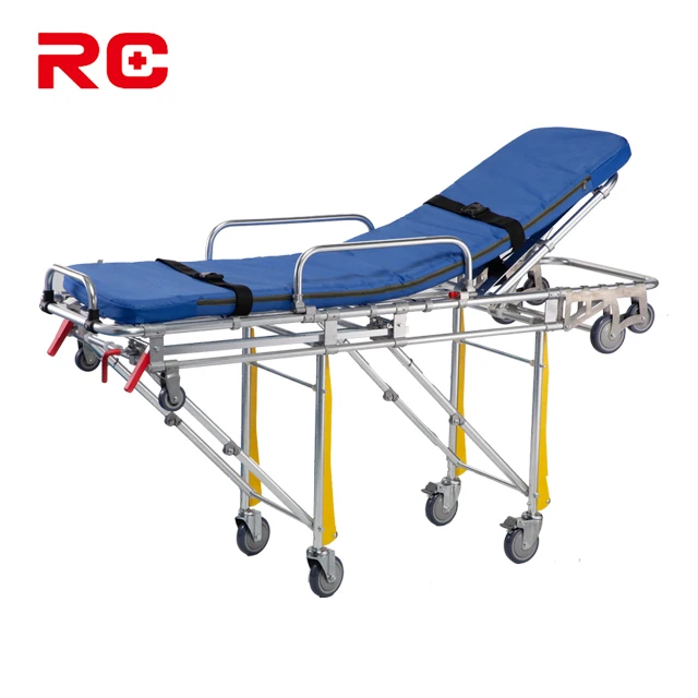 RC-A2 Collapsible Medical Equipment Rescue Stretcher Fist Aid Aluminum Hospital Bed Stretcher For Ambulance Car