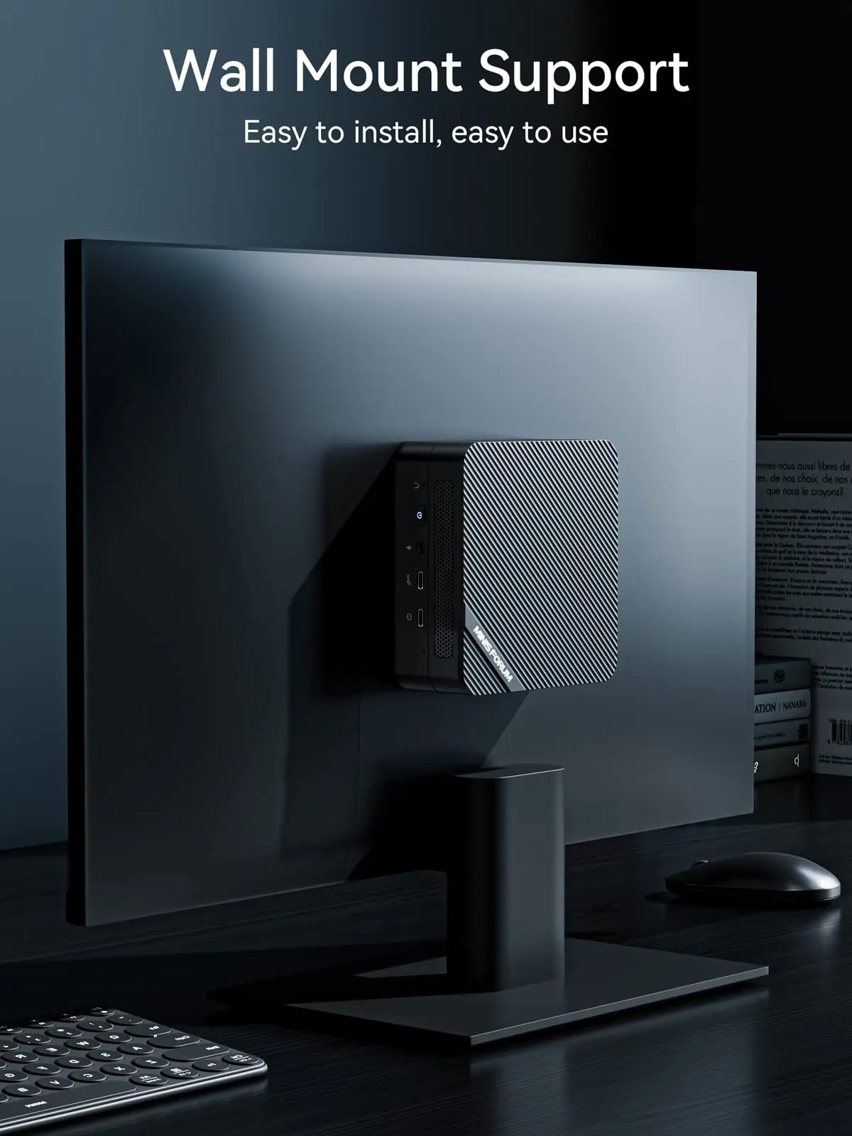 MINISFORUM UM450 AMD Ryzen 5 4500U 16GB RAM Micro Desktop Graphics Computer Windows 11 Pro Gaming Mini PC with DP HD-MI