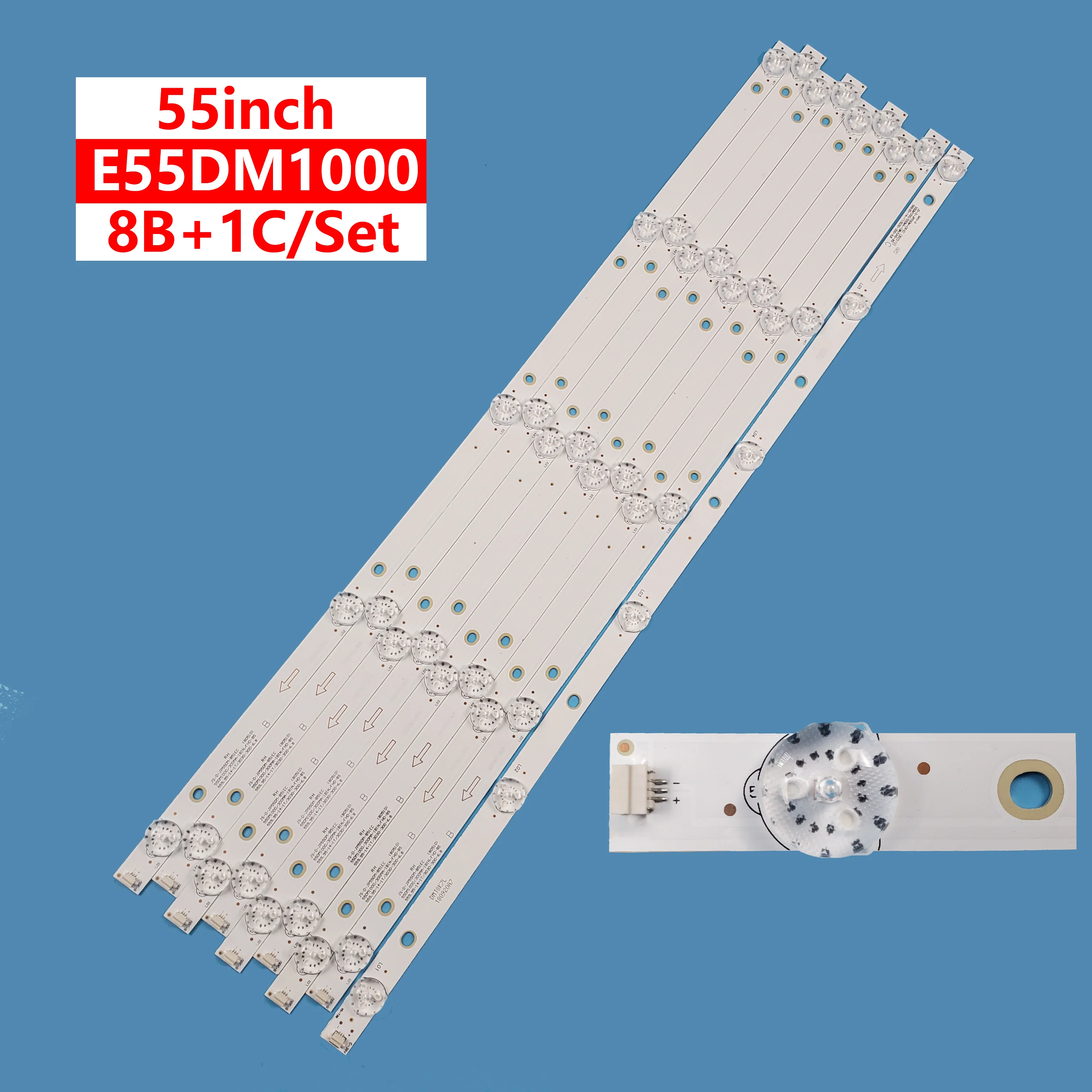 TV backlight led strip JS-D-JP55DM-B51EC 8B+1C For E55DM1000 LED tv strip light lcd backlight