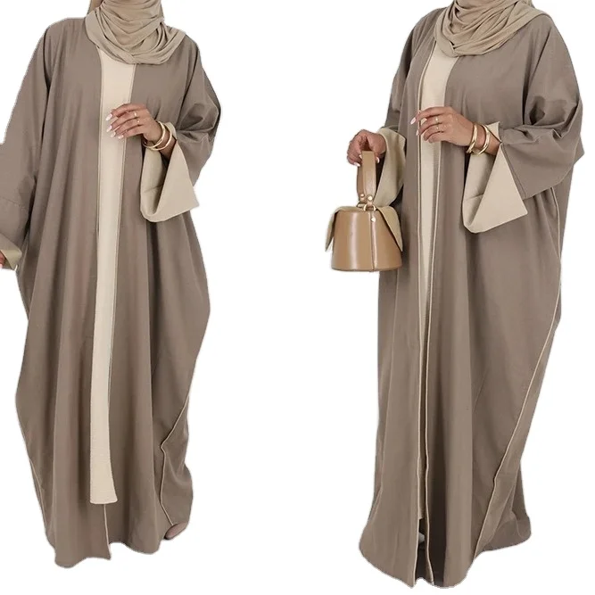 Модная кружевная исламская женская одежда Jubah Daffah с жемчужным камнем для работы в стиле Абайи