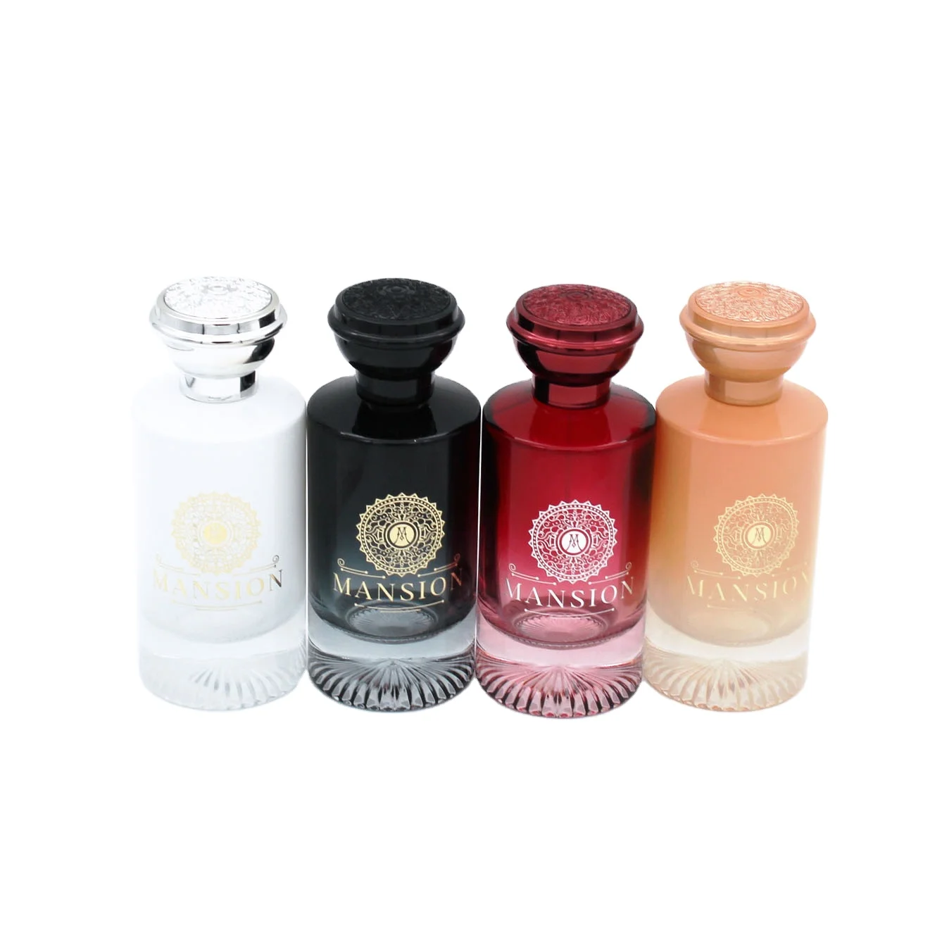 customized screen printing colorful luxury 100ml empty cylinder glass bottle perfume