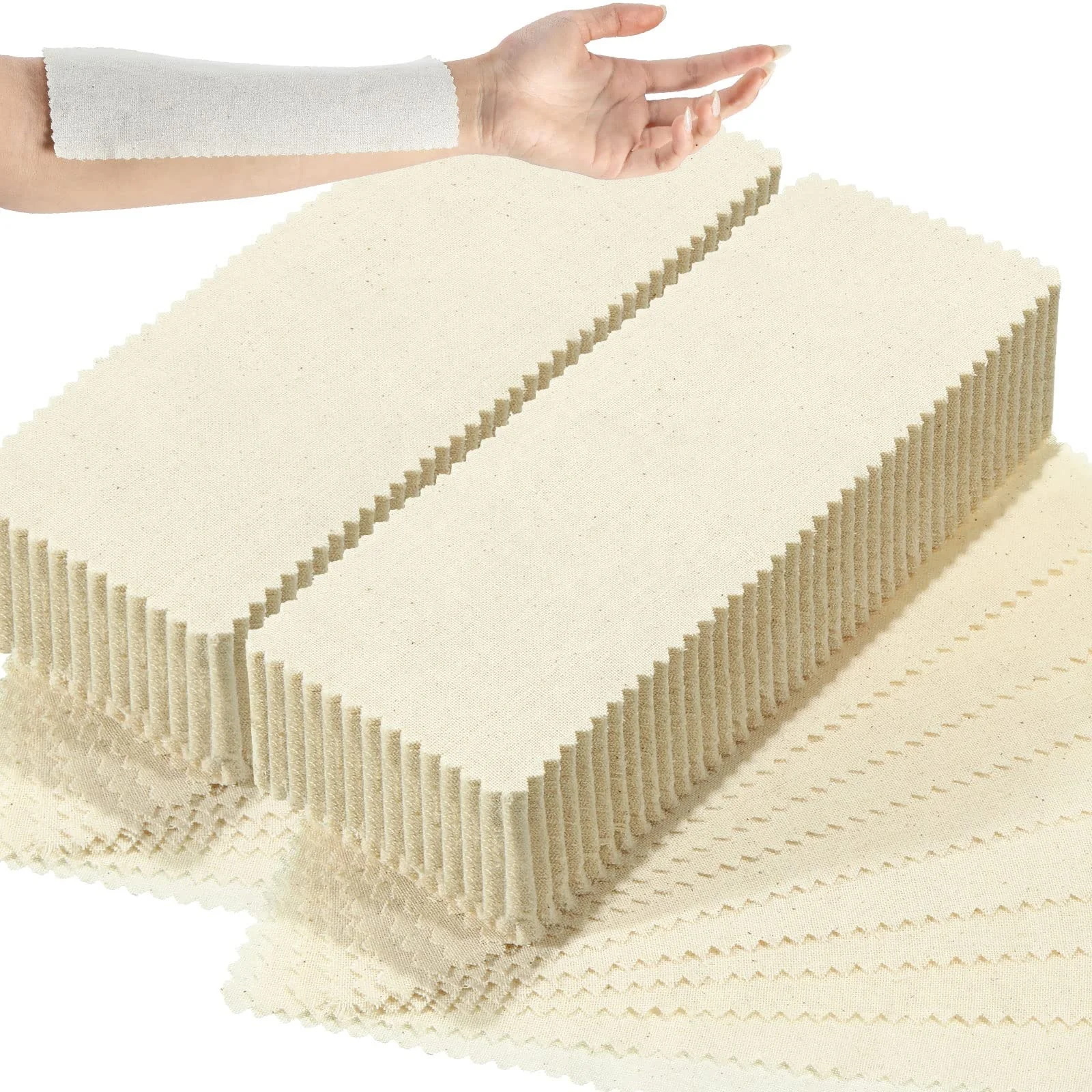 100pcs Natural Muslin Epilating Face Wax Strips Hair Removal Eyebrow Precut Waxing Strips Body Facial Cotton Wax Cloth Strip