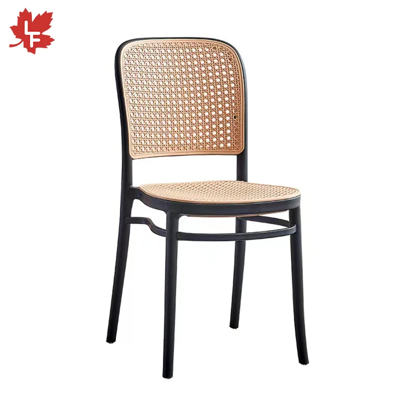Новинка уличная и комнатная полипропиленовая Штабелируемая мебель для столовой дома ресторана кафе обеденные стулья пластиковые из ротанга в скандинавском