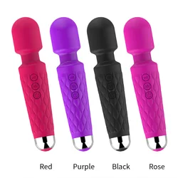 20 Speed Handheld AV Massage Wand Sex Rechargeable Waterproof Vagina Vibrator Sex Toys Women