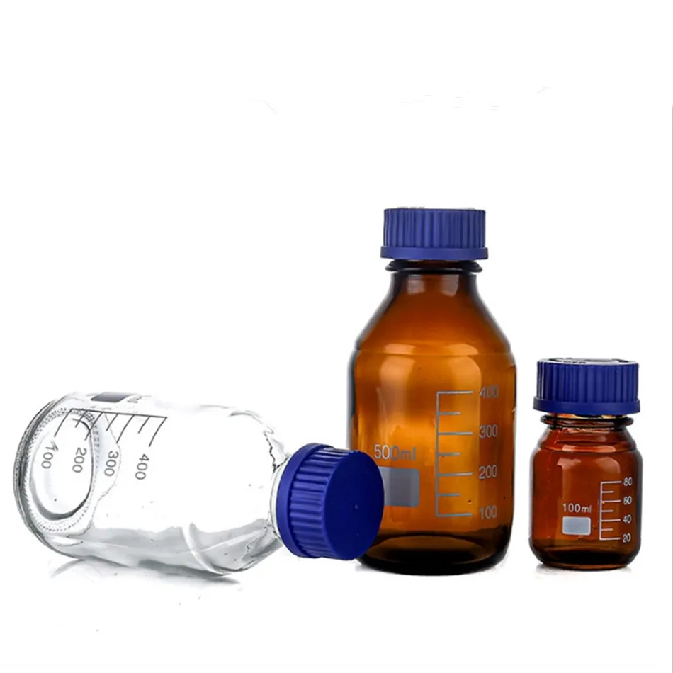 Amber 250ml Pyrex Reagent Bottle Made with Screw Gl45