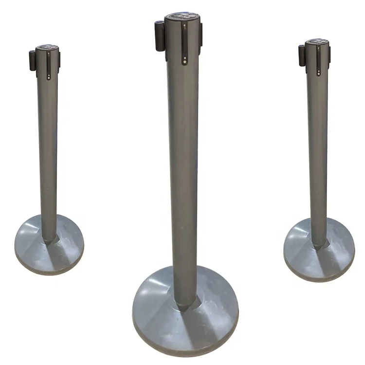 Wholesale stainless steel queue management retractable belt barrier airport queue stand barrier