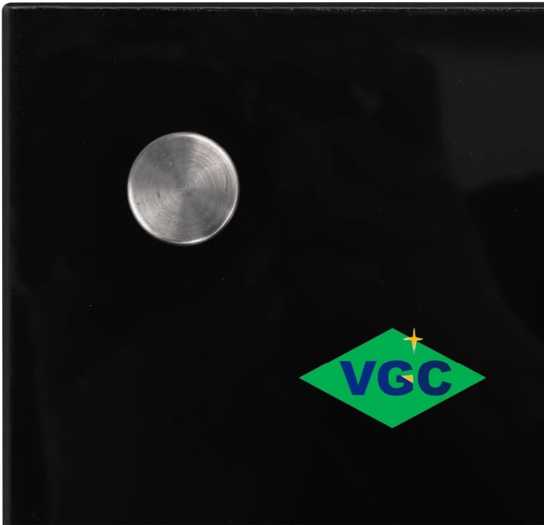 VGC Kitchen Backsplash Tempered Silk Screen Printing Glass 80x50cm Black Screen Printed Glass