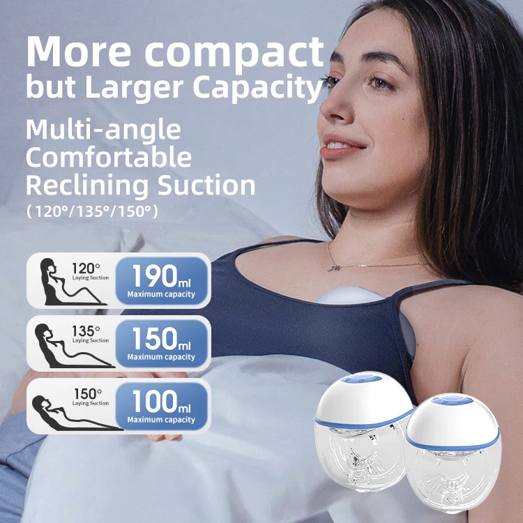 New design portable silicone smart silicone hospital grade electronic Lying Suction Breast Pump