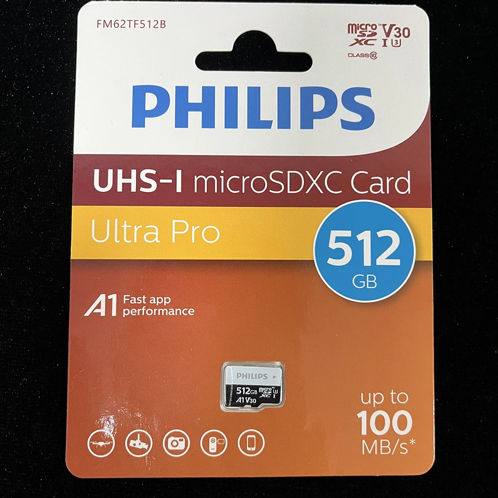 Original Philips Branded Real Capacity High Speed TF 4GB 8GB 16GB 32GB 64GB 128GB 256GB 512GB Memory Card Camera Micro S D