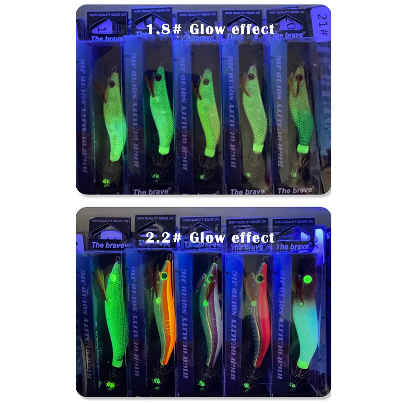 New yozuri squid jig Egi octopus wood Shrimp Luminous Bait octopus lure