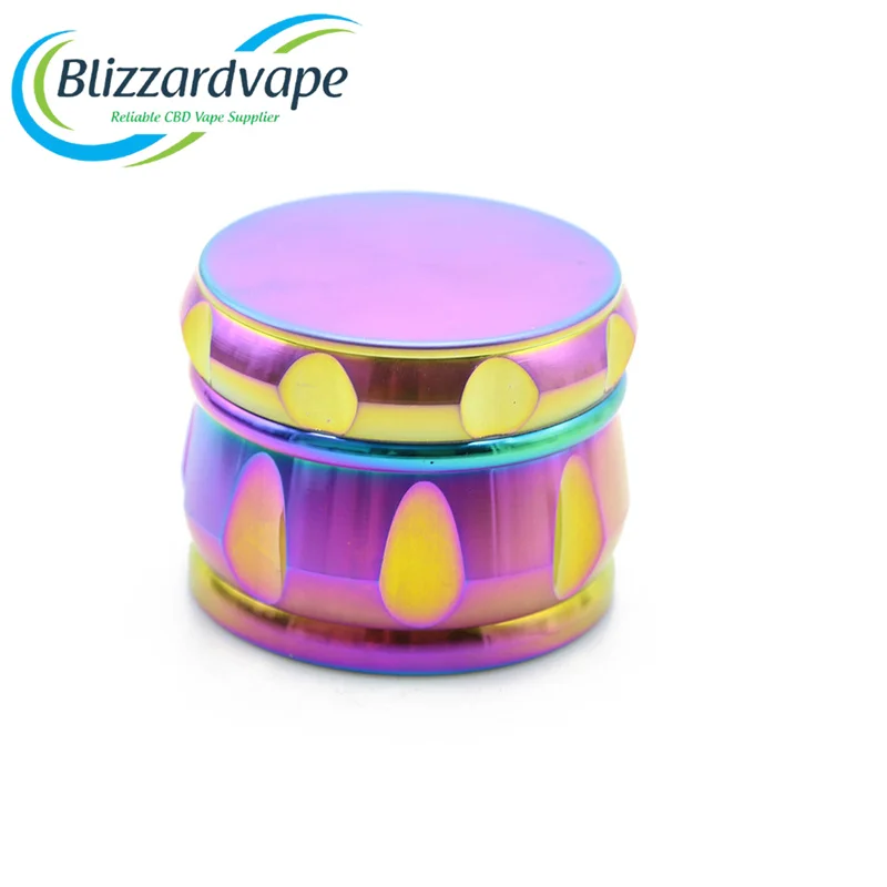 Smoke Shops Supplies Weed Herb Grinder 63mm Rainbow Shiny Herb Grinder for Business Gift