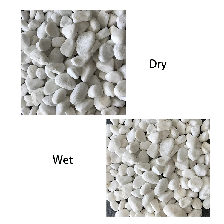 high quality  DL-001 snow white for landscaping and  Decorative Garden pebbles stone tumbled