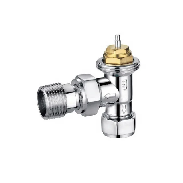 TRV White/Chrome/Anthracite Angled Thermostatic Radiator Valve Lockshield BJ12002-J