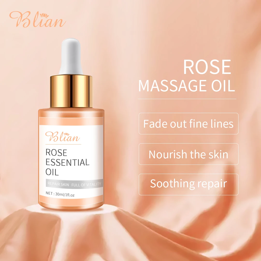 Private Label Rose Essential Oil For Face Care Hyaluronic Acid Alcohol Free Facial Serum Smoothing Remove Acne All Skin Types