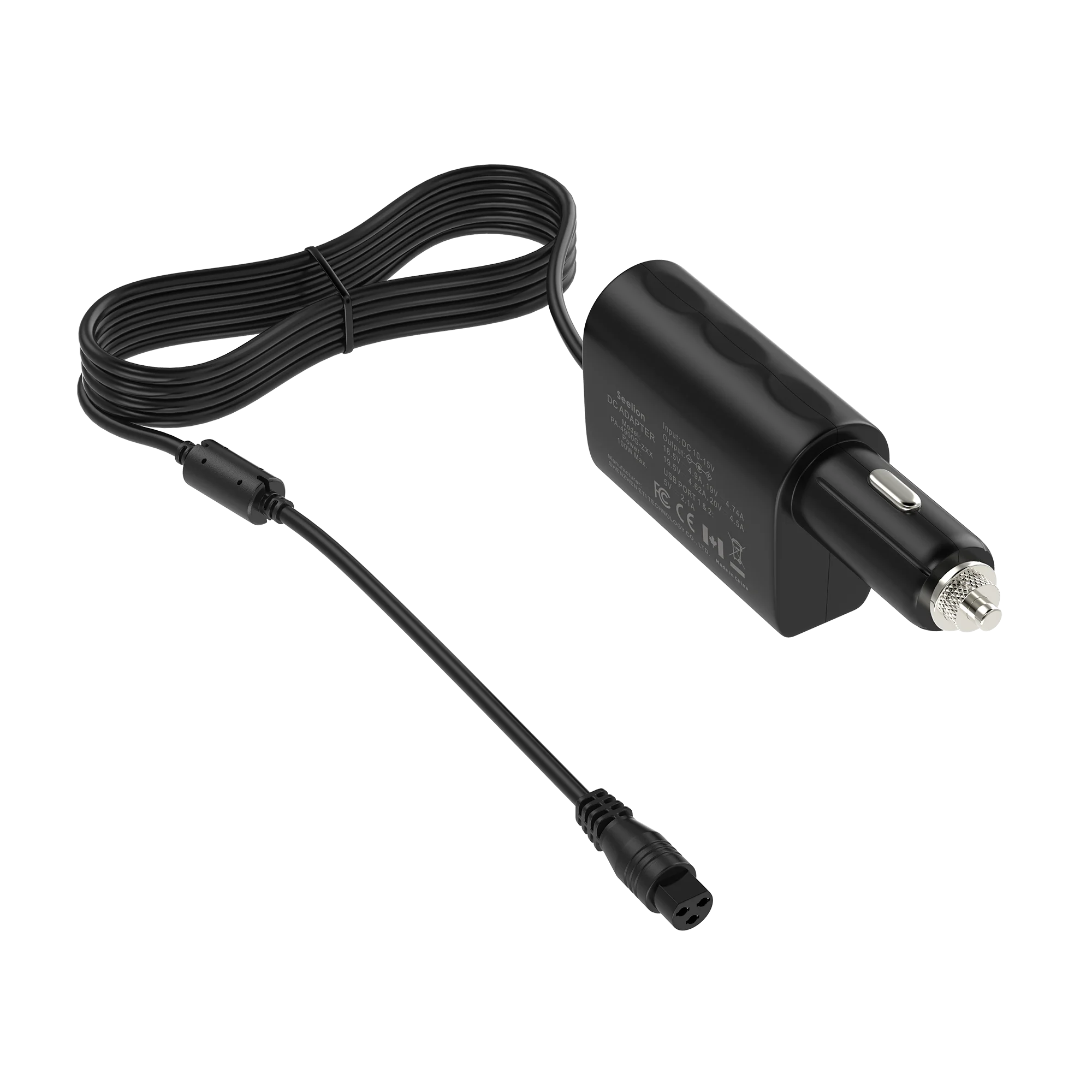 2022 New Design 100W 2USB port universal car charger 18-20V adapter for Dell/HP/Asus/Lenovo/Acer /Toshiba/Sony