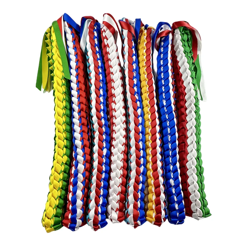 Custom Puerto Rico Sports National Country flag Hanging Strings Bunting Asia Flag ribbon printer palestine necklace