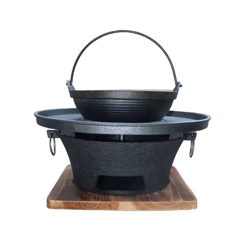 Spot goods indoor cast iron smokeless portable camping coal charcoal stove for cooking