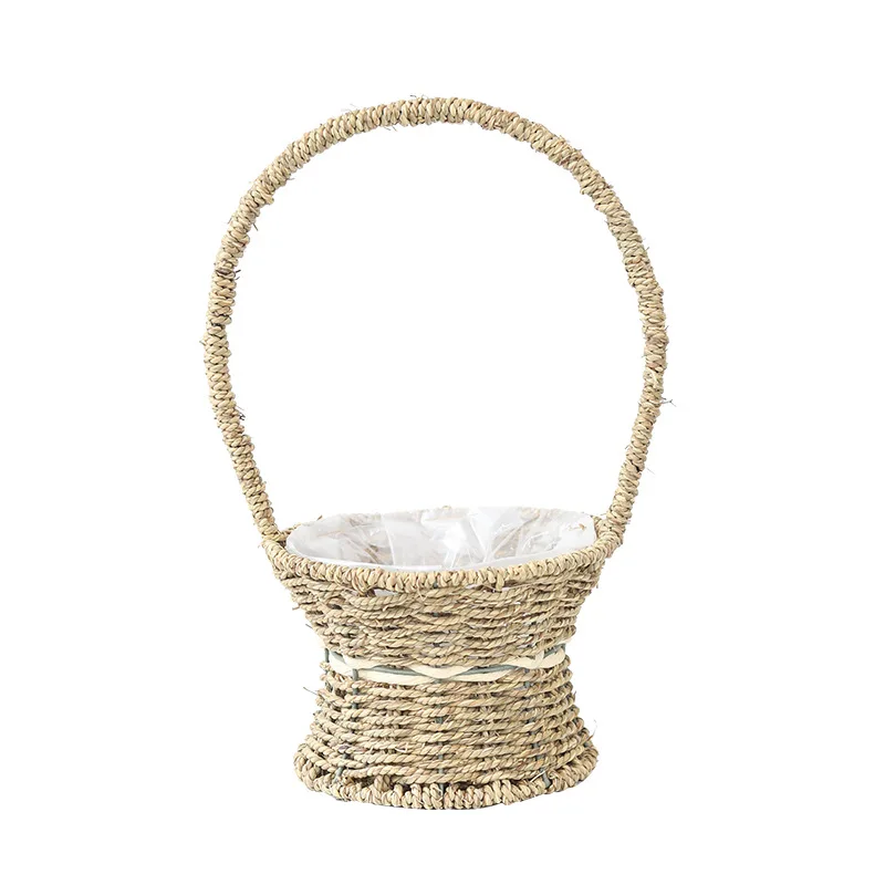 Hot Sale Flower Basket Woven Hand Basket Decorative Ornament Flower Arrangement Gift Storage Basket