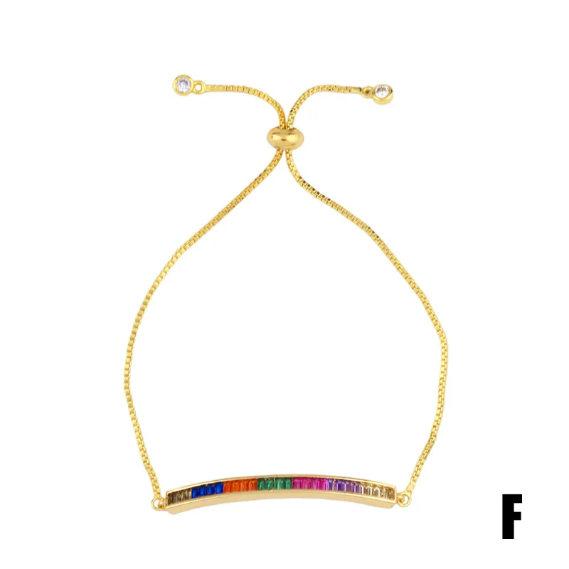 Hot Sale Wedding Cz Cubic Zirconia Rainbow Charms Diamond Golden Turkey Evil Eyes Ankle Bracelet