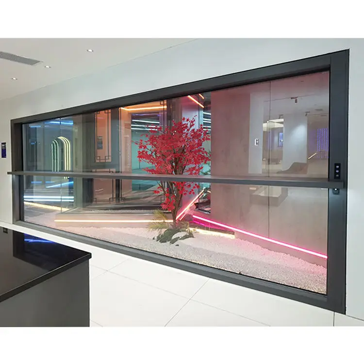 Vertical Lift Up Upward Sliding Window Aluminium Sliding Up And Down Window Automated Guillotine Windows