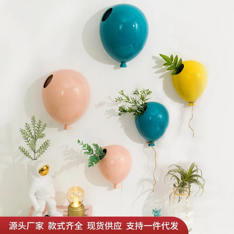 American Ceramic Balloon Wall Hanging Cake Ice Shop Vase Kindergarten Decorations Pendant