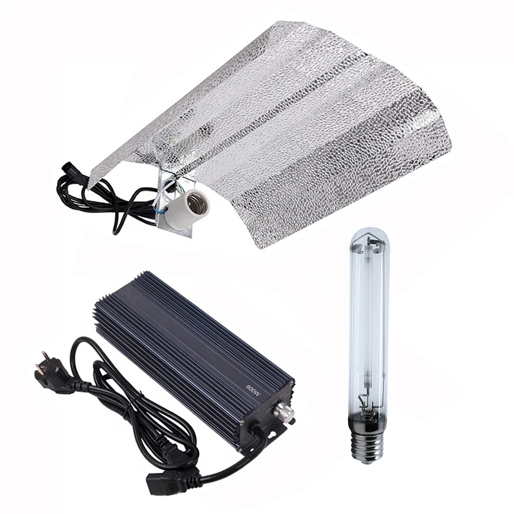 EU Market 600W HPS MH Hydroponics Ballast 600W Grow Light With Reflector and Bulb