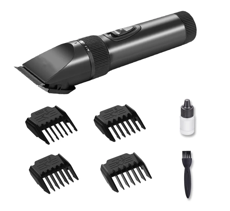 OEM Professional Salon Strong Power Battery Cordless Black Color Electric Hair Clipper Trimmer For Barber Shop Family