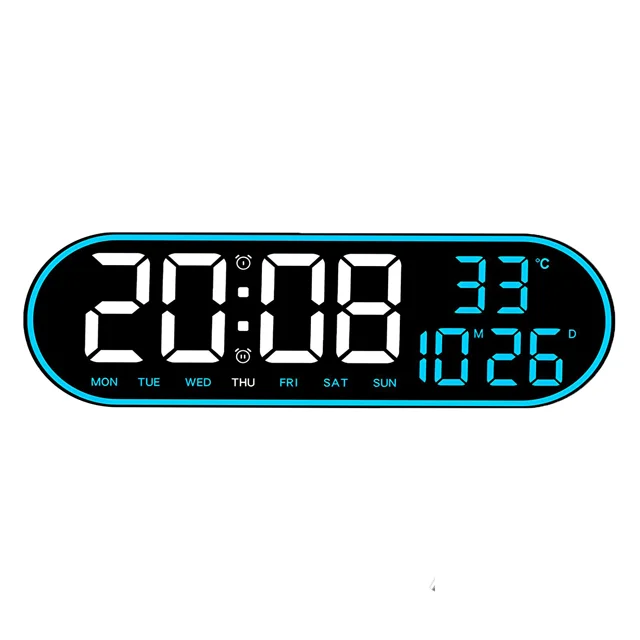 designer multifunction  temperature calendar 3d wall led alarm digital Smart Table Clocks For Desktop