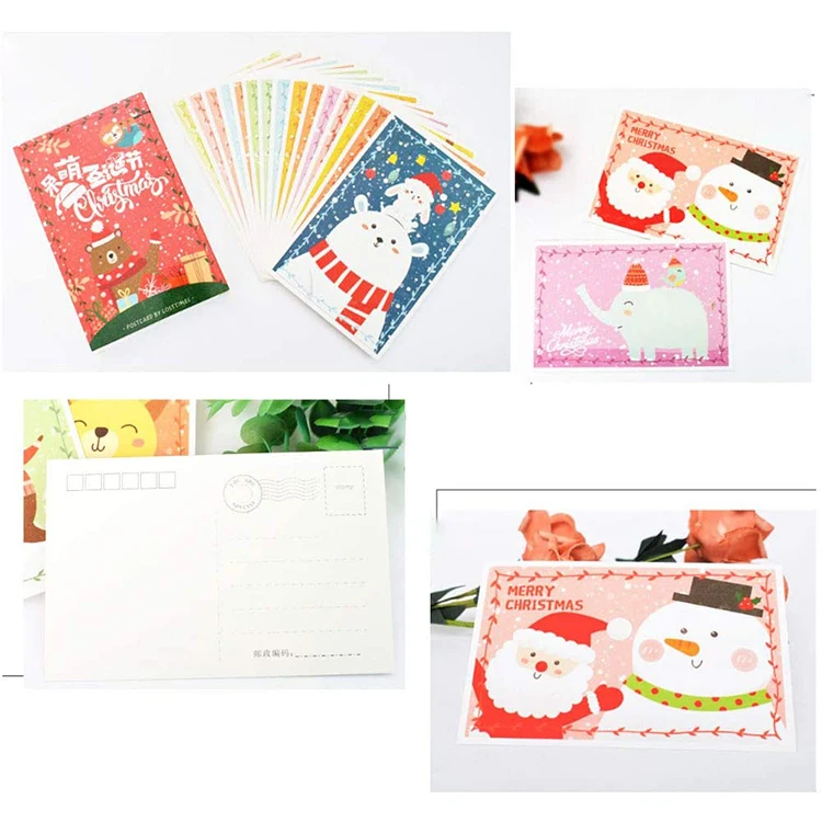 Bulk set cute blank postcard christmas souvenir greeting cards
