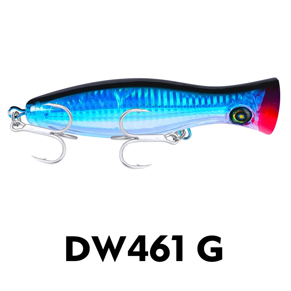 Strong Hooks 3D Fishing Lures Lipless Floating Topwater Popper Bait Fishing Lures 130mm 43g