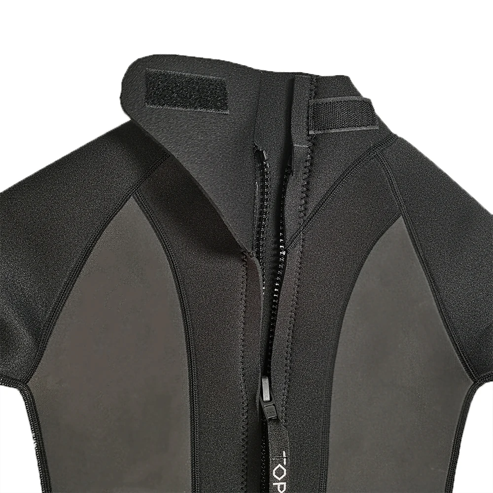 RTS Wholesale Black 3mm Mens Long Sleeve Black Zipper Neoprene One Piece Full Body Wetsuit Surf