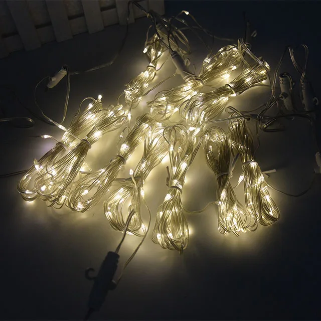 3*3m Warm White/RGB Hanging Christmas Lights Stage Decoration Backdrop Fairy Lights