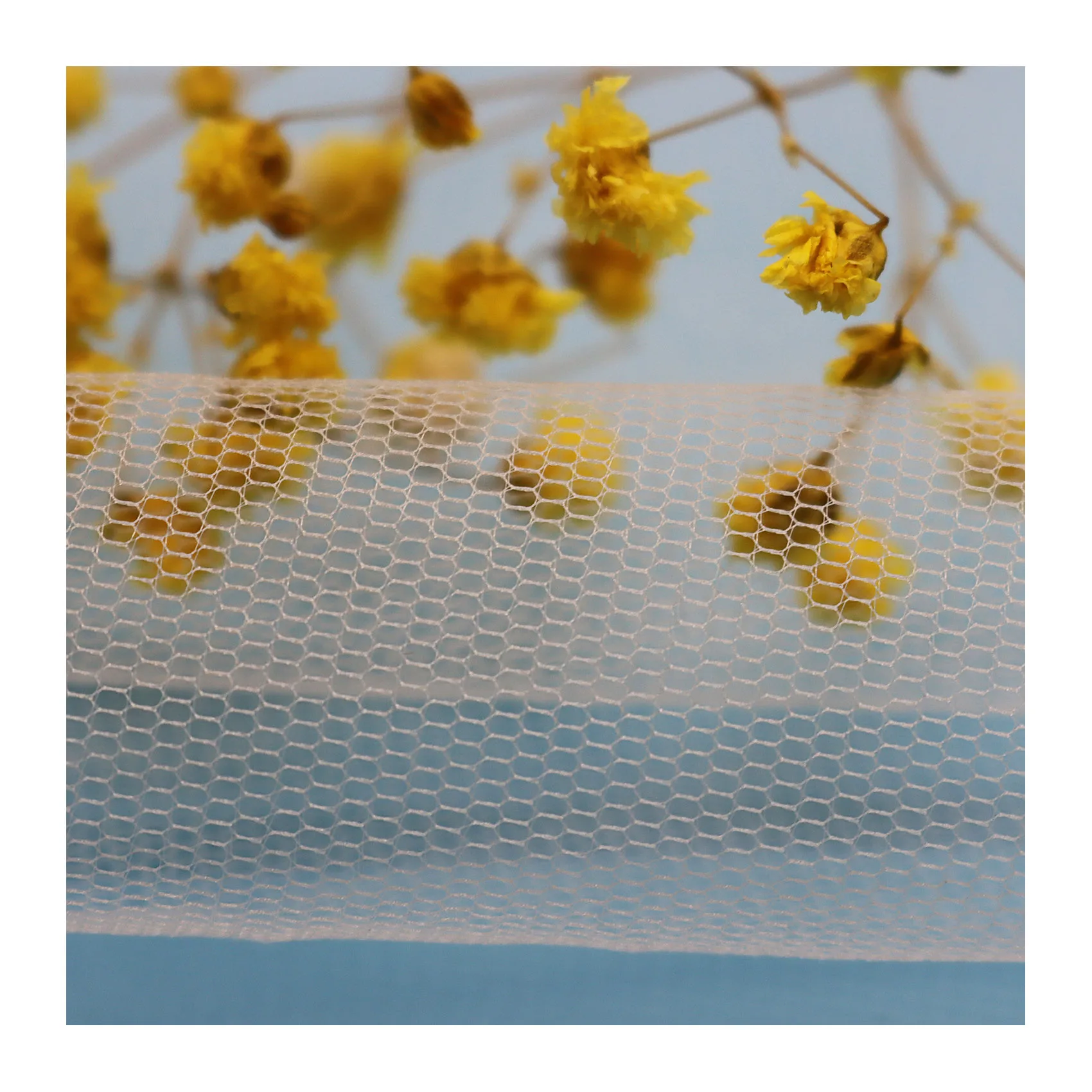 
China Textiles Transparent Net Fabric for Wedding Dress and Mosquito Net Fabric for Tents Bunk Beds 