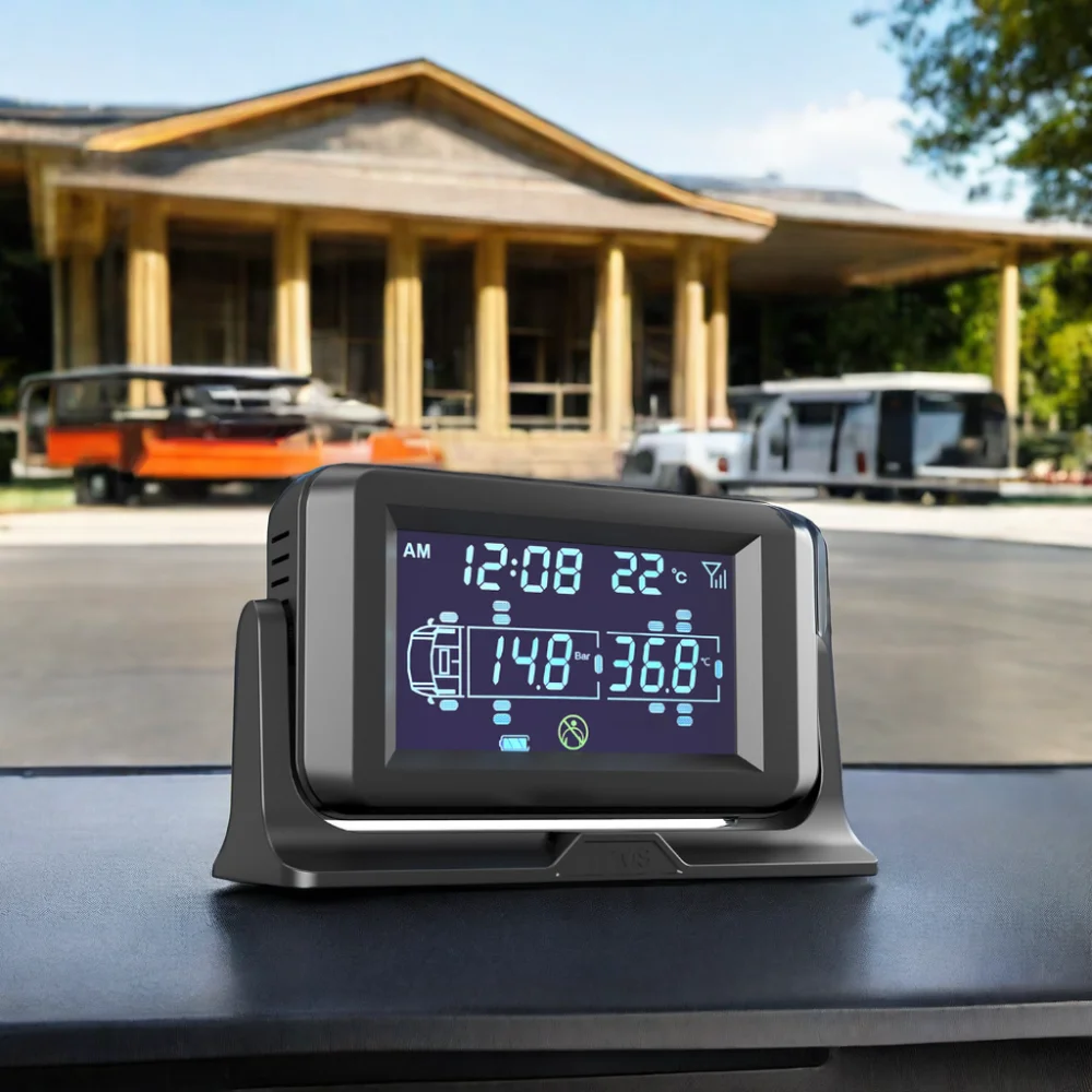 6 wheel truck Wireless Pro Solar Car External TPMS Sensor 433.92 MHz Tire Pressure Monitoring System H6