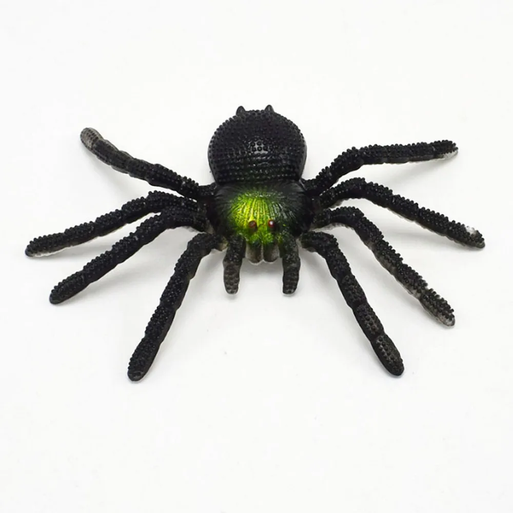 H085 Promotional Gift Hot Sale TPR Plastic Realistic Spider Shaped Toy for Kids Play