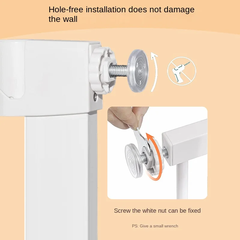 Children Pets Protective Barrier Door Baby Fence Kitchen Baffle; Stair Guardrail Durable Metal Plastic Material for Toilet Use