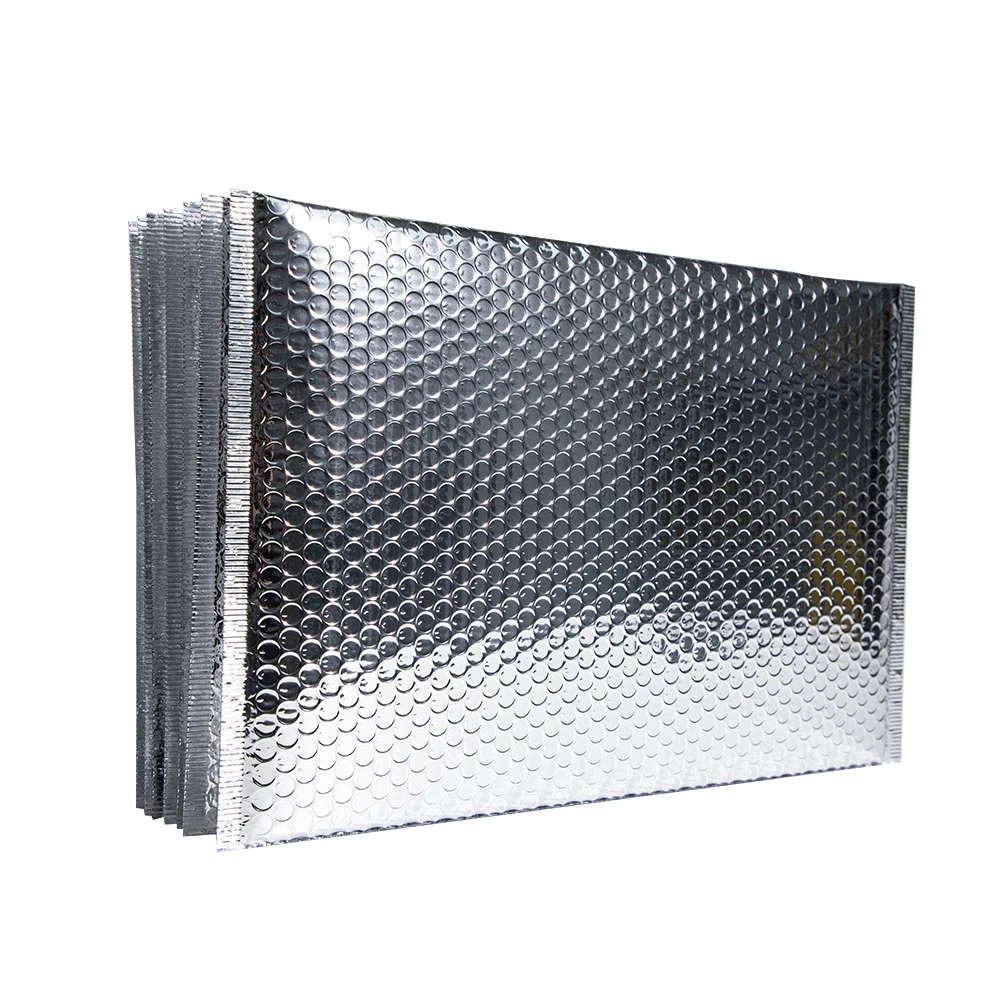 Extra Wide Glossy Metallic Silver Poly Bubble Mailers Glamour Envelopes Bags Perfect for DVD Wide CD